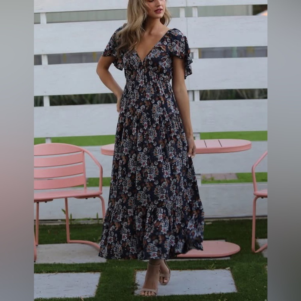 Tiered Floral Maxi Dress - NEW